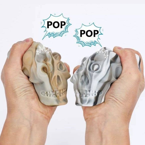 New Skull Decompression Squeeze Fidget Easter Ball Assorted - Picture 7 of 8